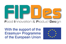 FIPDes logotype, EU flag and text: With the support of the Erasmus+ Programme of the European Union.